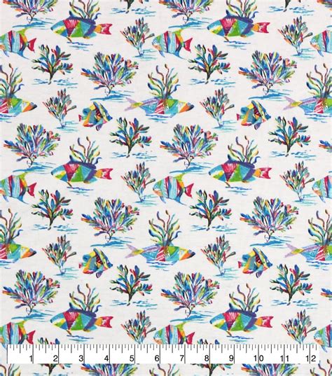 Super Snuggle Bright Ocean Fish Flannel Fabric JOANN