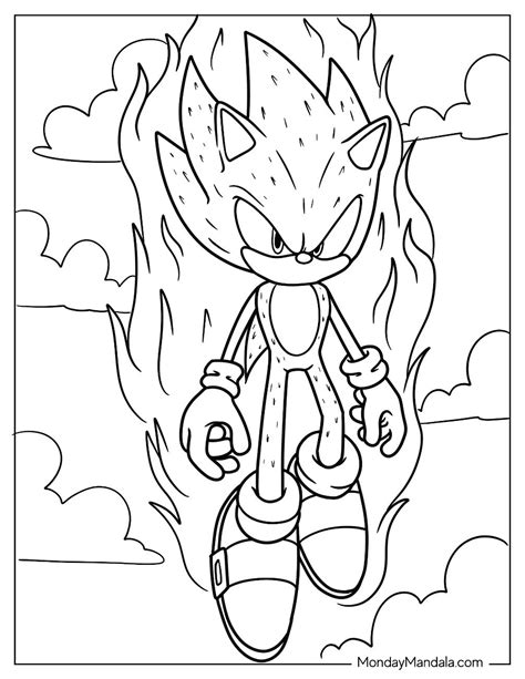 Super Sonic Coloring Page