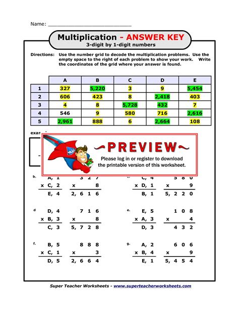 Super Teacher Worksheets Multiplication Wordblems Math Math