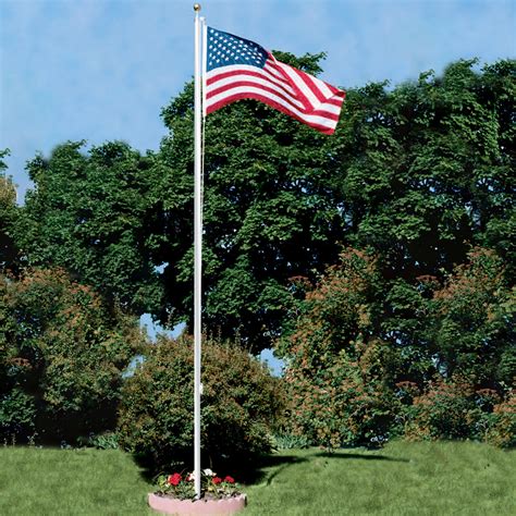 Super Tough 25ft Outdoor Flagpole Kit eBay