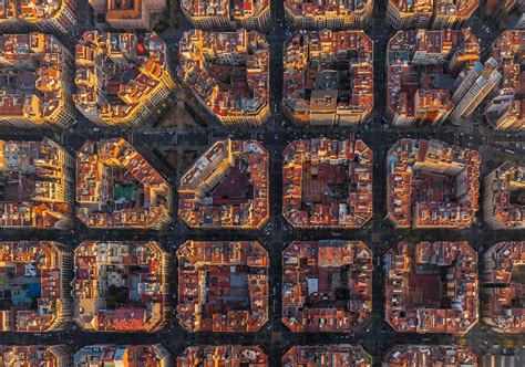 Super blocks. Superblocks model in Barcelona, composed by nine blocks (approximately 400x400m) of the Cerda grid , limits the vehicular traffic to arterial road only, while giving internal streets to people. 