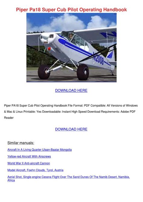 Super cub owners manual pilot operating handbook. - 11e advanced accounting solution manual 129364.