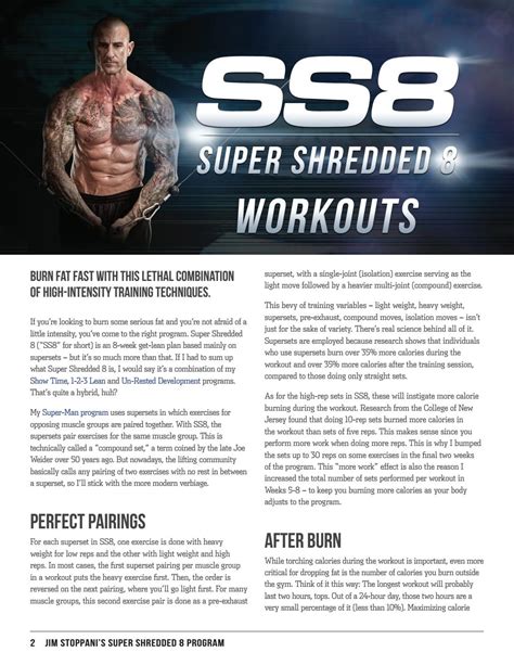 Super shredded 8 jim stoppani workouts pdf. Things To Know About Super shredded 8 jim stoppani workouts pdf. 