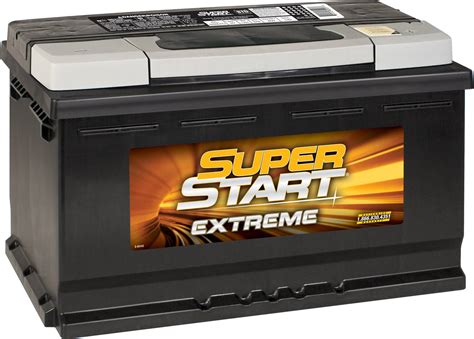 Super Start Extreme batteries use a heavier grid design and specialized plate engineering to provide dependable power in the toughest conditions. Super Start offers proven technology and starting reliability for long service life. ... And, with a nationwide warranty and free replacement (up to 3 years depending on product type), you can rest .... 