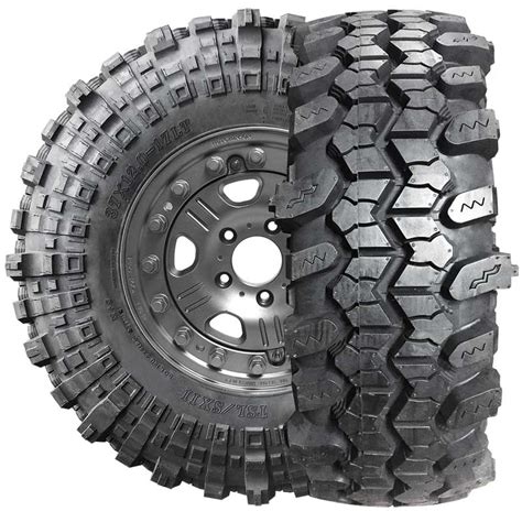 The Super Swamper Tires off-road line includes the Super Swamper M16 tire, with 24 sizes, the Narrow Super Swamper, with 3 sizes, and the Super Swamper Radial which comes in 42 sizes. Super Swamper Tires are unusually round. So they work well on the trail but are still able to give a smooth ride on the pavement.