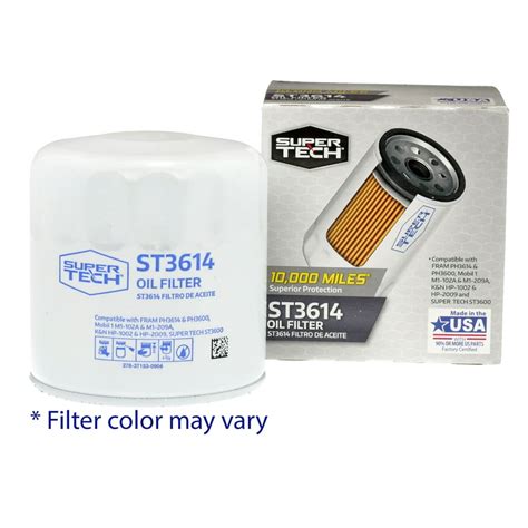 What vehicle uses oil filter by Super Tech st3614? A 3614 oil filter is used in 2.4L 4-Cyl Chrysler engines commonly found in the PT Cruiser and certain other Chrysler vehicles. It may fit other .... 