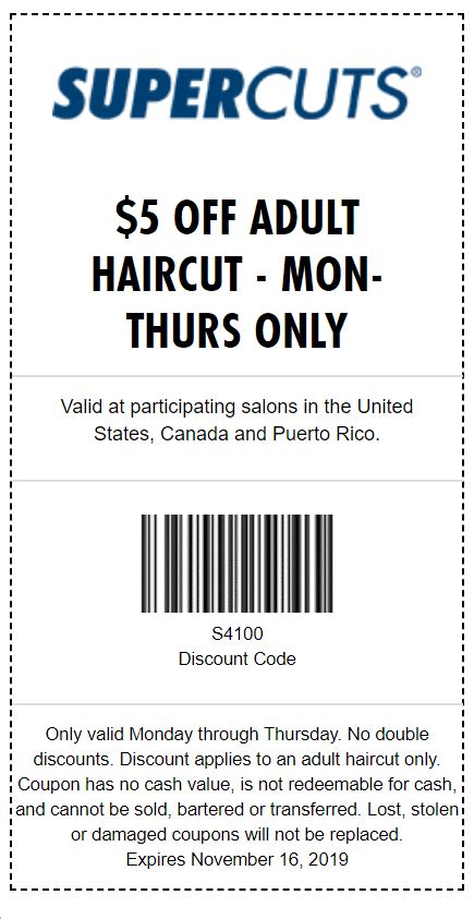 Supercuts coupons for seniors near me. Senior Discount. Those over the age of 65 can use this discount on any haircut. The discount allows for $2 off the senior's final bill. It cannot be used to purchase hair products or styling services. Active Military or Veterans. On Veterans Day, Great Clips offers free haircuts to any active military members or veterans. 