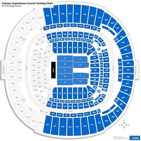 Superdome concert seating chart. Plaza Level Sideline (Football) - Plaza Level Sideline Seating on the 100 Level consists of sections 139-145 and 111-117. For Saints games, premium Bunker Club seating can be found in the sections nearest to midfield (141-143 on the home sideline and 113-115 on the visitor sideline), while the sections closer to the endzones are a part of the Plaza Club (111-112, 116-117, 139-140, and 144-145). 