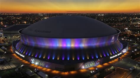 Superdome new orleans. Mar 20, 2024 · Caesars Superdome. The Caesars Superdome (formerly the Louisiana Superdome and the Mercedes-Benz Superdome, and also simply known as the Superdome) is a sports domed-stadium that is located in New Orleans, Louisiana and is the home of the New Orleans Saints . This short article about … 