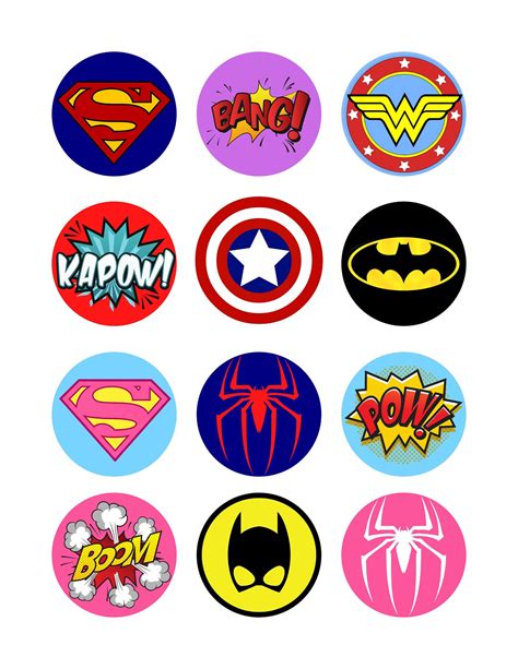 Superhero Cupcake Toppers - Etsy