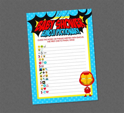 Superhero Emoji Games - Etsy