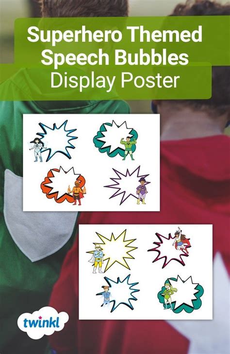 Superhero Themed Speech Bubbles Display Poster