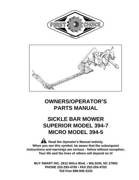 Superior 394 sickle bar mower owners manual. - The down syndrome nutrition handbook a guide to promoting healthy lifestyles.