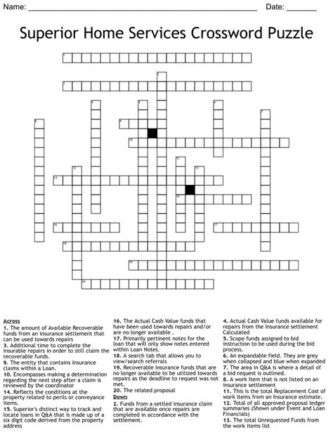 Superior dwellings say crossword. This crossword clue might have a different answer every time it appears on a new New York Times Puzzle, please read all the answers until you find the one that solves your clue. Today's puzzle is listed on our homepage along with all the possible crossword clue solutions. The latest puzzle is: NYT 10/04/23. Search Clue: 