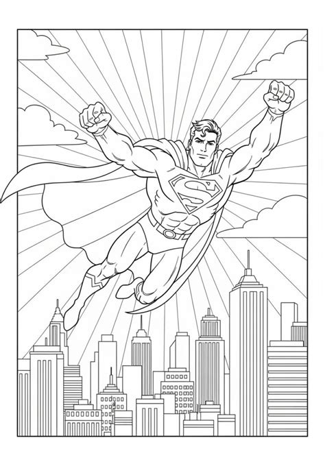Superman Coloring Shee