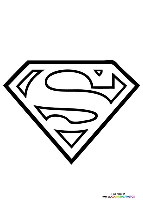 Superman Symbol Coloring Page