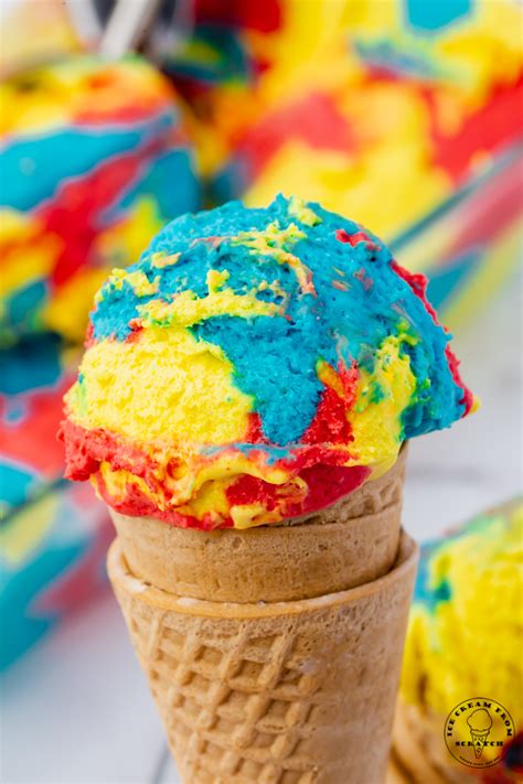 Superman ice cream. A cool and colorful ice cream treat for a hot Summer's day! 