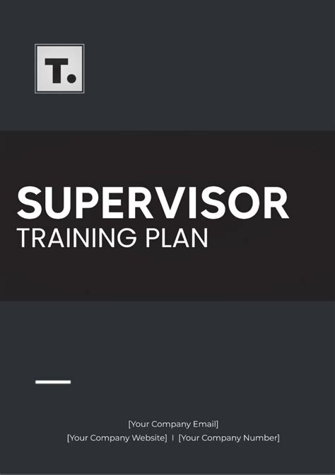 Supervisor Template Training Manual Epoxy