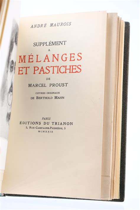 Supplement à mélanges et pastiches de marcel proust. - Mbd english guide for class 10 english.