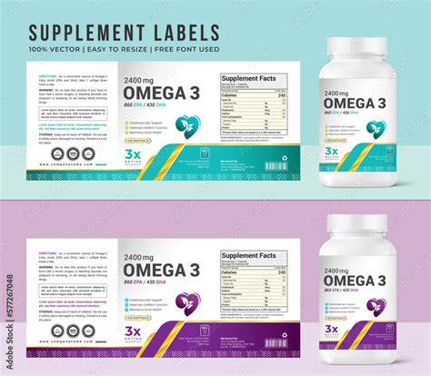 Supplement Label Template Design