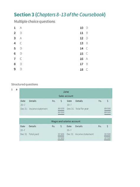 Supplement Section 3 Answer Unit C Key