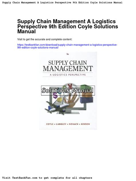 Supply chain management coyle 9th edition solution manual. - Animaux vus par les meilleurs animaliers.