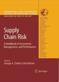 Supply chain risk a handbook of assessment management and performance international series in operations research. - Manuale di officina per camion volvo fl6.