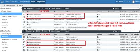 Support FQDN address objects in firewall policies FortiManager 7.0.2