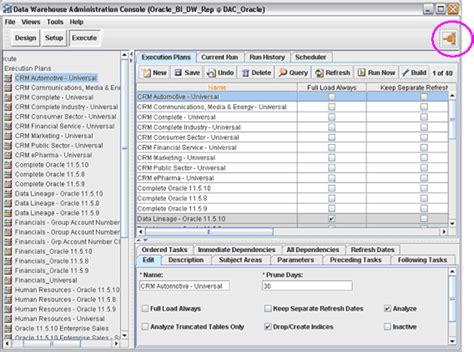 Supporting Tasks for DAC and Informatica PowerCenter