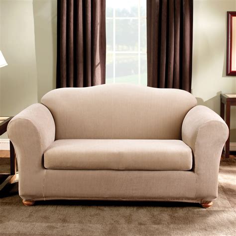 Available for 3 Easy Payments. SureFit Heirloom Chair Furniture Cover. $72.99. Available for 3 Easy Payments. SureFit Essential Twill 1 Piece Sofa Slipcover. $129.99. Available for 3 Easy Payments. 1. For chairs, loveseats, couches, and car seats that just don't appear as fine as they used to be, consider furniture covers from Sure Fit and QVC. . 