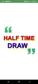 Sure half time draw tips today. .