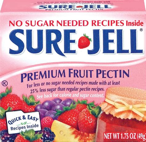Surejell com. Crush berries in a blender or with a potato smasher until completely crushed. Measure them one cup at a time into a large sauce pan (at least 4 quart) until you have measured all 5 cups. Add 2 tsp lemon juice and stir. Add ¼ cup of the sugar from the bowl you pre-measured and also add the pectin package. 