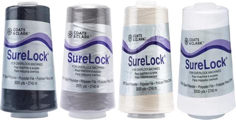 Surelock thread.  Coats & Clark Surelock Overlock 100% polyester sewing thread has hig...