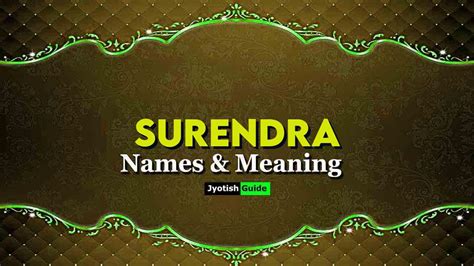 Surendra name