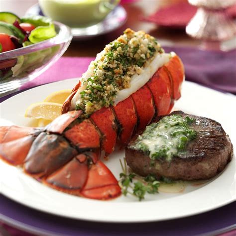 Surf n turf. ‘Surf ‘n’ turf’ became a thing in the 1960s in the US, with a lobster tail-topped steak common on menus in New England. An advert which ran in The Lowell Sun in January 1966 for ‘The ... 