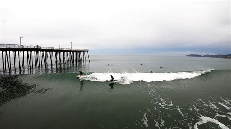 Pismo Beach Pier. You can't miss the historic 1,200-foot-long Pismo Beach Pier. Built in 1928, the pier is the closest thing to a town square for Pismo Beach. Take a walk out over the waves to watch the surfers, or maybe try your hand at fishing (no license required) for red snapper, ling cod, or even the occasional thresher shark.. 