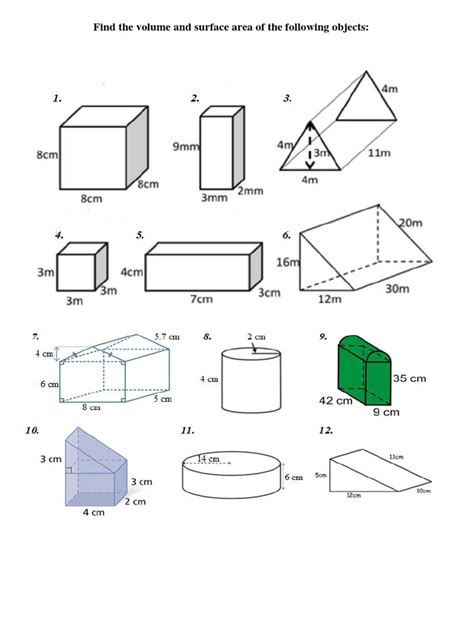Surface area and volume worksheet pdf.  Volume & surface area Since these worksheets be...