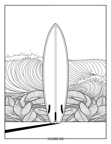 Surfboard Coloring Shee