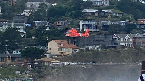 Surfer in distress at Linda Mar Beach located safe