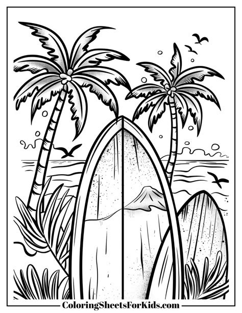 Surfing Coloring