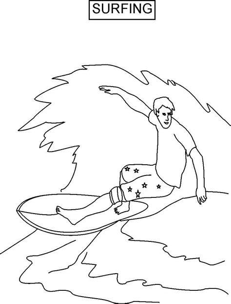 Surfing Coloring Pages Free Coloring Pages