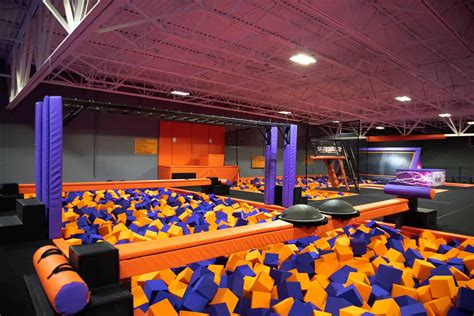 Surge trampoline park. All jumpers must wear Surge safety socks $3.25 (keep and reuse). Toddler Discount on weekdays. (Tues-Fri) from 11am-1pm ages 6 and under jump for $7.99 (purchased in one hour increments). 