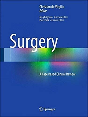Read Surgery A Case Based Clinical Review By Christian De Virgilio