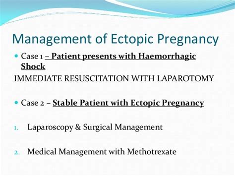 Surgical Management of Ectopic Pregnancy - Medscape