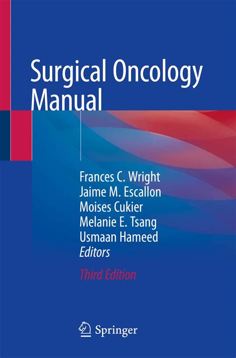 Surgical oncology manual by frances c wright. - El cid en el valle del jalon.
