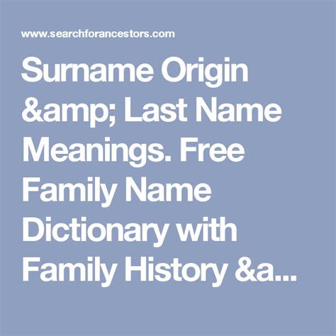 Surname Database: Briffett Last Name Origin