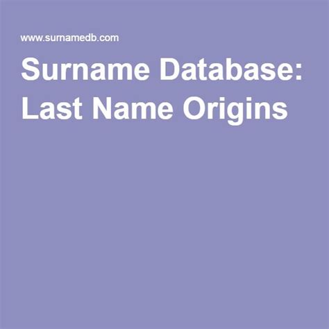 Surname Database: Hackin Last Name Origin