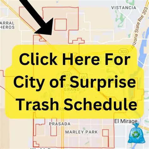 Surprise az trash schedule. Find your trash collection schedule; bulk trash and green organics schedule. Learn about Tempe recycling, compost, green organics information and learn how to be green. ... City Hall, 31 E. 5th St., Tempe, AZ 85281 P: (480)350-4311. Contact Us Sitemap Public Notice of Fee and Tax Changes Jobs Sign up for Email News Accessibility. 