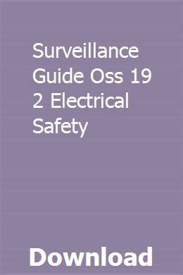 Surveillance guide oss 19 2 electrical safety. - Panasonic pt lb50 series manual de servicio guía de reparación.
