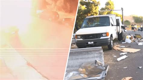 Surveillance video captures box truck explosion in Boyle Heights